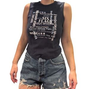 Six Flags Cropped Shirt